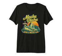 Machu Picchu Peru Travel Andes Mountains Sunset Retro Premium T-Shirt