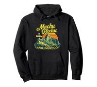 Machu Picchu Peru Travel Andes Mountains Sunset Retro Pullover Hoodie
