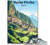Machu Picchu Peru Travel JigsawPuzzle 1000 Pieces for Teenagers, Family Activity with Matching Poster And Trivia Sheet for Age 14+ 1000pcs(50x75cm)