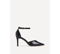 Maci Black Croc Faux Leather Stiletto Court Heel Linzi Black 3-Standard Fit