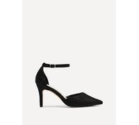 Maci Black Glitter Effect Stiletto Court Heel Linzi Black 3-Standard Fit