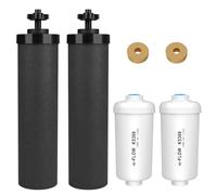 MACIFECI 4 Pack Replacement Water Filters for Berkey, 2 Black Carbon & 2 Fluoride Filters, Compatible with Berkey Gravity Water Filter System