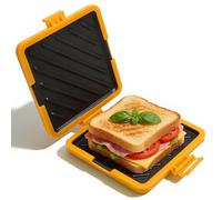 MaciRept Microwave Toastie Maker,Silicone Non-Stick Thermawave Grill Plates Microwave Sandwich Toaster Wireless Removable for Cooking Crispy Delicious Sandwiches Paninis&Micro Toastie