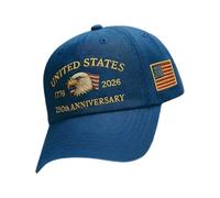 Maciun 250 Year American Anniversaries Hat | Adjustable America 250th Eagle Commemorative Hat - Outdoor Supplies - for Halloween Golf Camping Travel Hiking Work Boating Mowing Birthday