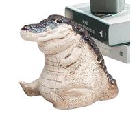 Maciun Animals Figures Alligator Figure,Chubby Animal Figurine, Cute Animal Statue Ornament for Garden, Desktop, Balcony, Lawn Decor
