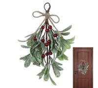 Maciun Artificial Mistletoe Hanging, Christmas Mistletoe Decoration for Couples Hanging, Artificial Dried Leaves Hanging, Mistletoe Herb Tree