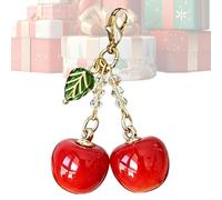 Maciun Cherries Keychain Fruit Pendant Keyring