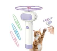 Maciun Disc Flying Toy - Rechargeable Disc Fetch Game Spinners with 4 Glow Propellers | Cat Fetching Tracking Toys | for Pet Dogs Training Chasing Hunting Indoor Outdoor Yard Garden Balcony Terrace