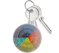 Maciun Feeling Wheel Keychain, Emotional Wheel Keyring - Backpack Pendant, Double-Sided, Funny Emotion Wheel Chart Keyring for Stress Management, Pocket Ornament, Section 1, 1