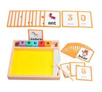Maciun Sand Tray Wooden - Sand Tracing Tray | Sand Box Toys Educational Toys with Pen for Preschool Kids Aged Over 2 for Letter formation