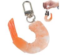 Maciun Shrimp Shape Keychains | Shrimp Keychains Charm Imitation, Keyring, Fun Cute Simulated Food Orange Shrimp Keychain Pendant for Backpack