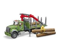 Mack Granite Timber Truck with Loading Crane and 3 Trunks