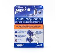 Mack’s Flightguard Airplane Pressure Relief Earplugs - 26dB NRR, 33dB SNR - Comfortable, Safe, Travel Ear Plugs for Flying Air Pressure Ear Pain, Ear Popping and Noise Reduction