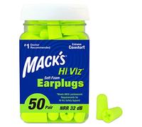 Mack’s Hi Viz Soft Foam Earplugs, 50 Pair - Most Visible Color, Easy Compliance Checks, 32dB High NRR - Comfortable, Safe Ear Plugs for Shop Work, Industrial Use, Motor Sports and Shooting
