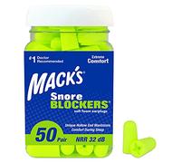 Mack’s Snore Blockers Soft Foam Earplugs, 50 Pair - 32 dB High NRR, 37 dB SNR - Comfortable Ear Plugs for Sleeping, Snoring, Loud Noise and Travel