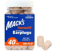 Mack’s ThermaFit Soft Foam Earplugs, 40 Pair - Comfortable Ear Plugs for Slee