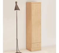 mack wooden wardrobe with 1 door 1 drawer in sonoma oak