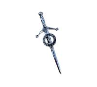 MacKay Clan Crest Pewter Sword Kilt Pin