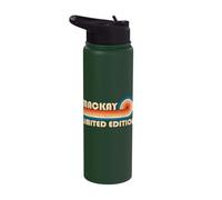 MACKAY Retro 70s 80s Sunset Stripe Stainless Steel Insulated Water Bottle