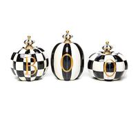 MACKENZIE-CHILDS “Boo” Pumpkins, Halloween Home Decor and Fall Decor, Set of 3