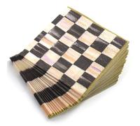 MacKenzie-Childs Courtly Check Black & Gold Paper Cocktail Napkins (20 Count)