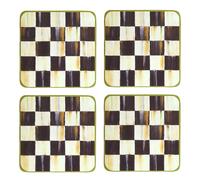 MacKenzie-Childs Courtly Check Cork Back Coasters - Set of 4