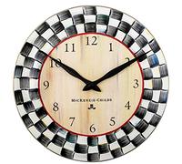 MacKenzie-Childs Courtly Check Enamel Clock 12" dia.