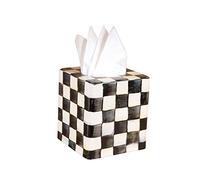 MacKenzie-Childs Courtly Check Enamel Tissue Box Cover