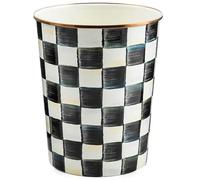 MacKenzie-Childs Courtly Check Enamel Waste Bin