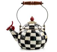 MacKenzie-Childs Courtly Check Enamel Whistling Tea Kettle