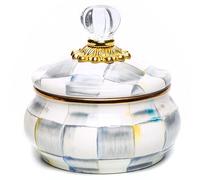 MACKENZIE-CHILDS Sterling Check Squashed Pot, Cute Tea Storage, Flour or Sugar Container