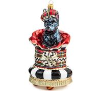 MacKenzie-Childs Tartastic Scotty Surprise Glass Ornament