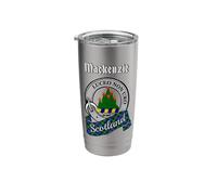 Mackenzie Clan Badge & Tartan Stainless Steel Insulated Tumbler
