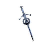 MacKenzie Clan Crest Pewter Sword Kilt Pin