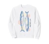 Mackerel Club Fish Lemon Slice Sketch Design Seafood Lovers Sweatshirt
