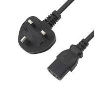 Mackertop 10A 250V 3 Pin C13 Power Cord, AC Power Cable for PC Computer Monitor Printer iMac LCD TV etc 1.6M Long