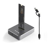 Mackertop M.2 NVMe SSD to USB-C Enclosure, SATA SSD Docking Station, 10Gbps M.2 to USB-C External Drive