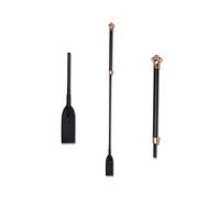 Mackey Jumping Whip Noblesse - Black/Rose Gold - 65cm