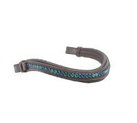 Mackey Sparkle Browband - Brown Leather and Midnight - Pony