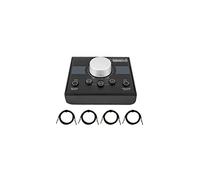 Mackie Big Knob Passive 2x2 Studio Monitor Controller Bundle with 1/4-Inch TRS Cables (4-Pack) (5 Items)