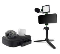 Mackie EM-93MK Complete Content Creation Kit for Smartphones and DSLR Cameras With EM-93M Microphone, Tripod Gimbal Stand and LED Light