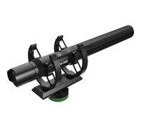 Mackie EM-98MS Professional USB Shotgun Microphone With Rechargeable Battery, Cold Shoe Shock Mount and Headphone Output