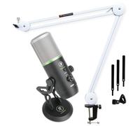 Mackie EM-Carbon USB Condenser Microphone with Keepdrum Articulated Arm White