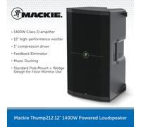 Mackie Thump212 12 inch 1400W Active PA Speaker DJ Live Stage Sound