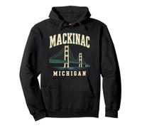 Mackinac Bridge Michigan Island Ferry Great Lakes Huron Pullover Hoodie