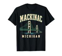 Mackinac Bridge Michigan Island Ferry Great Lakes Huron Value Graphic T-Shirt