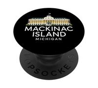 Mackinac Island Architecture Michigan Great Lakes Bridge 906 PopSockets Adhesive PopGrip