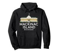 Mackinac Island Architecture Michigan Great Lakes Bridge 906 Pullover Hoodie