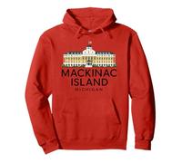 Mackinac Island Architecture Michigan Great Lakes Bridge Pullover Hoodie