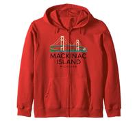 Mackinac Island Bridge Architecture Michigan Great Lakes Zip Hoodie
